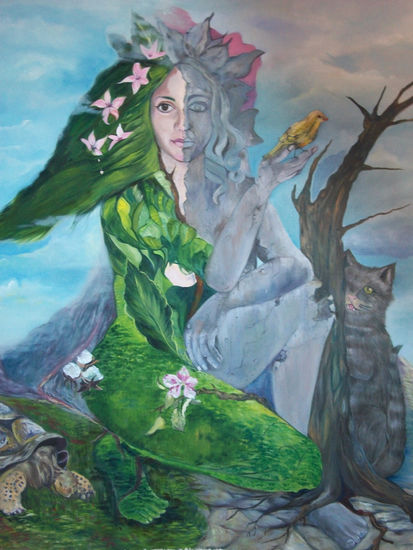 Vida y muerte Óleo Lienzo Figura