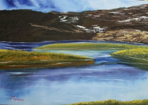 Laguna del Otún Oil Canvas Landscaping