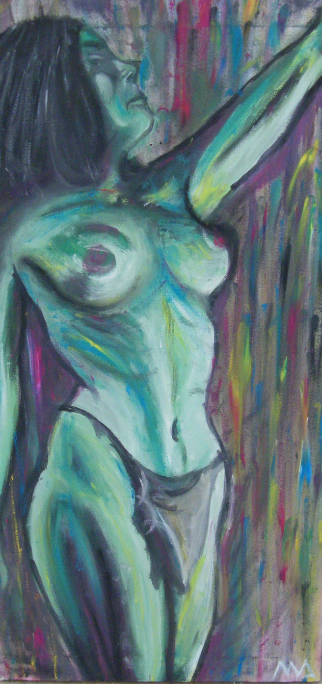 desnudo en verde