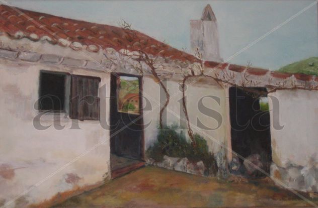 Patio y casa menorquina