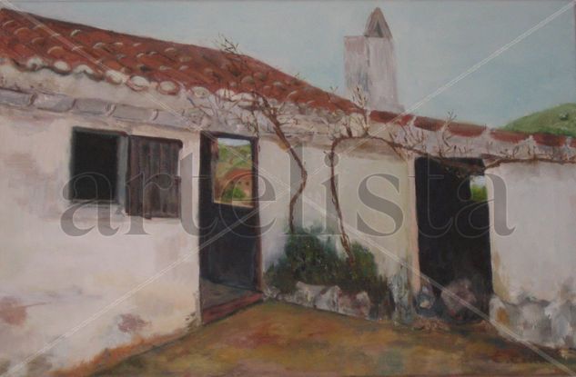 Patio y casa menorquina Oil Canvas Landscaping