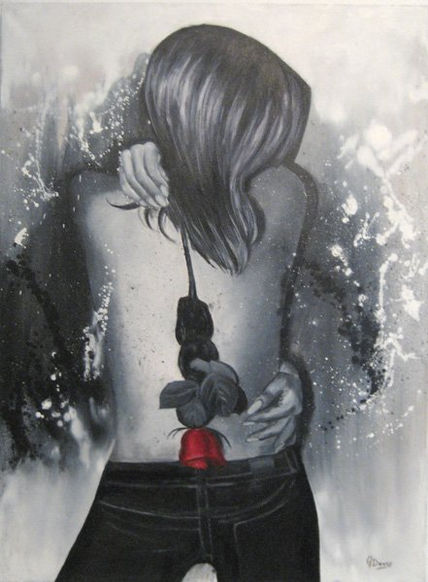 Mujer con flor