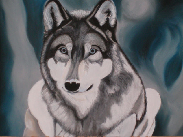 Wolf Pastel Papel Animales