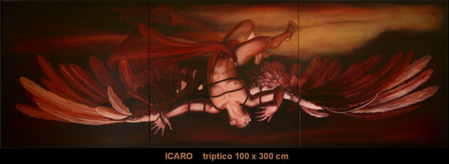 Icaro Oil Canvas Figure Painting