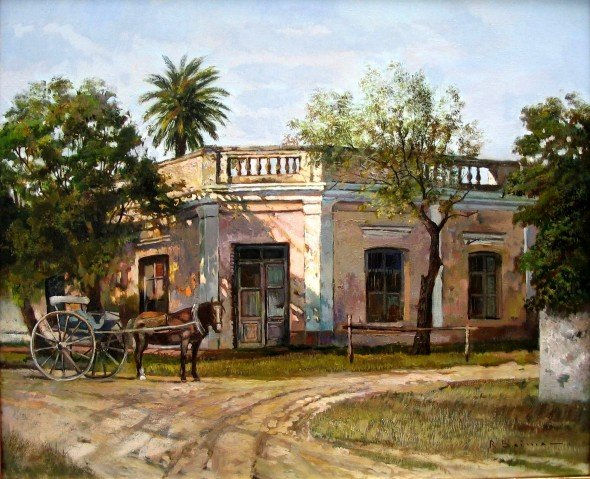 esquina de carlos keen Oil Canvas Landscaping