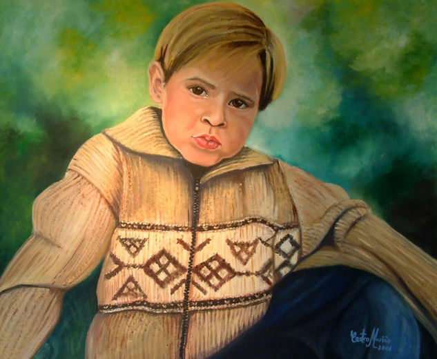 Niño Óleo Lienzo Retrato