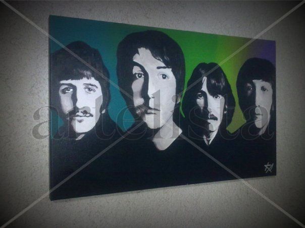 the beatles Acrílico Lienzo Retrato