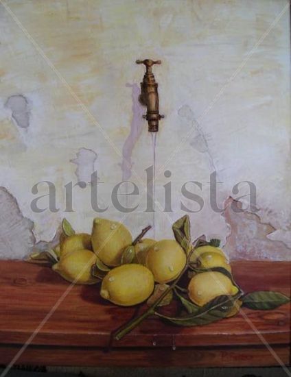 Grifo y limones Oil Canvas Landscaping