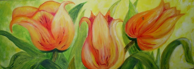 Tulipanes Oil Canvas Landscaping