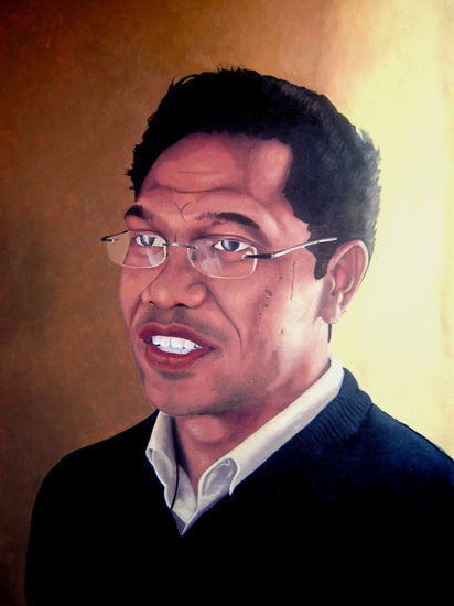 Aloysius Tamonob Oil Canvas Portrait