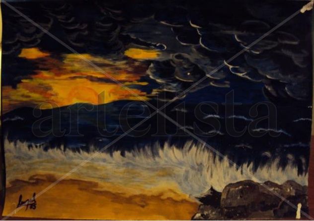tormenta sobre el mar
