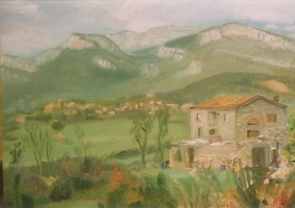 La Masía Oil Canvas Landscaping