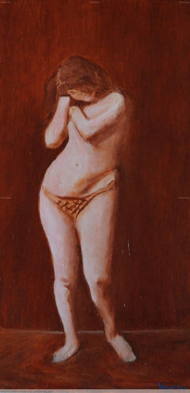 Modelo Oil Panel Nude Paintings