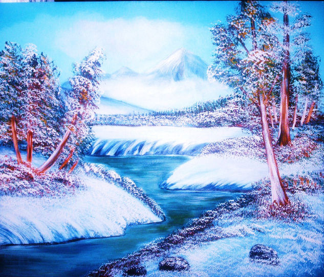 Dia de Nieve Oil Canvas Landscaping