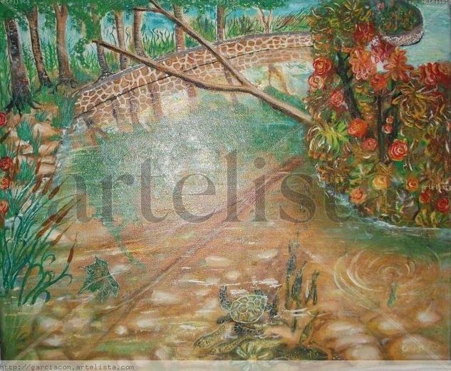 RIO SEGURA A SU PASO POR SANTUARIO LA ESPERANZA Oil Canvas Landscaping