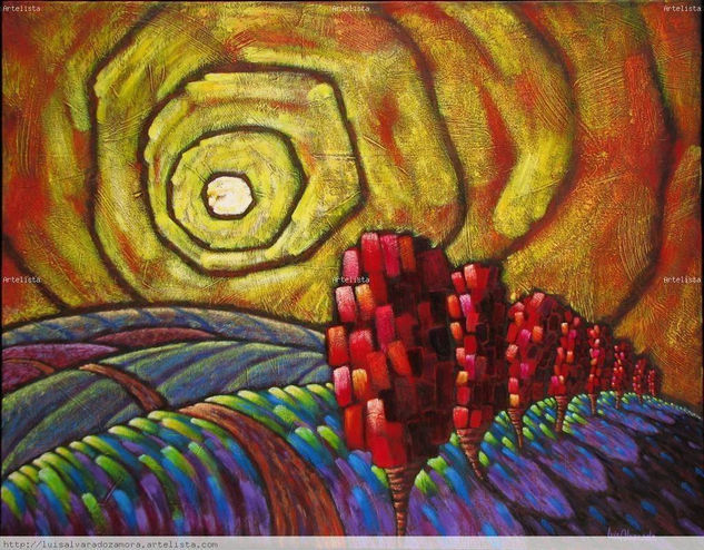 "El jardín secreto II" Acrylic Canvas Landscaping