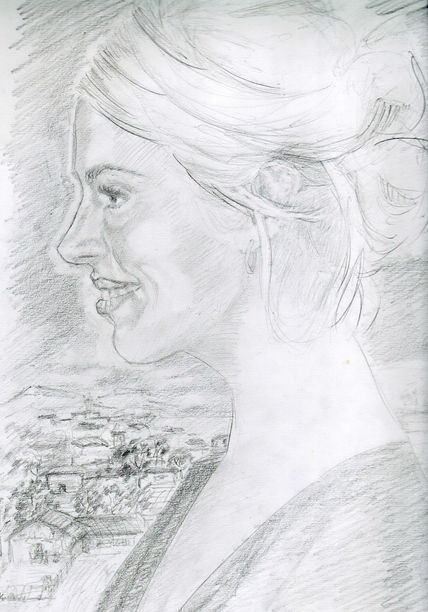 Mujer de perfil...