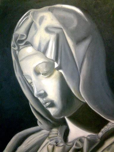 Piedad de Perfil Oil Canvas Figure Painting