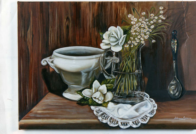 Reflejos de Lucia Oil Canvas Still Life Paintings