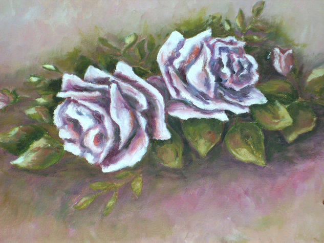 ROSAS BLANCAS Oil Canvas Landscaping