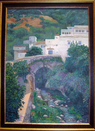 El puente, Oil Canvas Landscaping