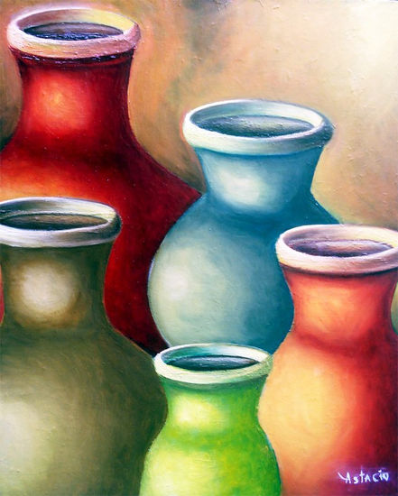 Jarrones Oil Canvas Still Life Paintings