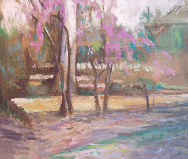 Parque de Mª Luisa, Árboles rojos II Oil Canvas Landscaping