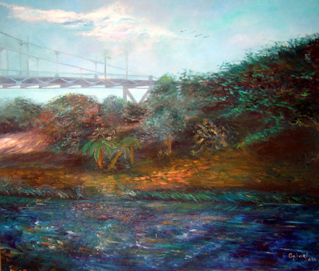 puente hermanos patiño Oil Canvas Landscaping