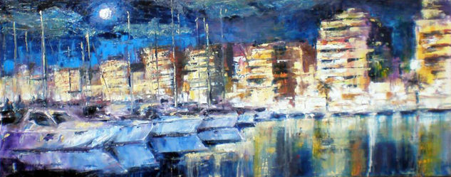 nocturno Oil Canvas Marine Painting