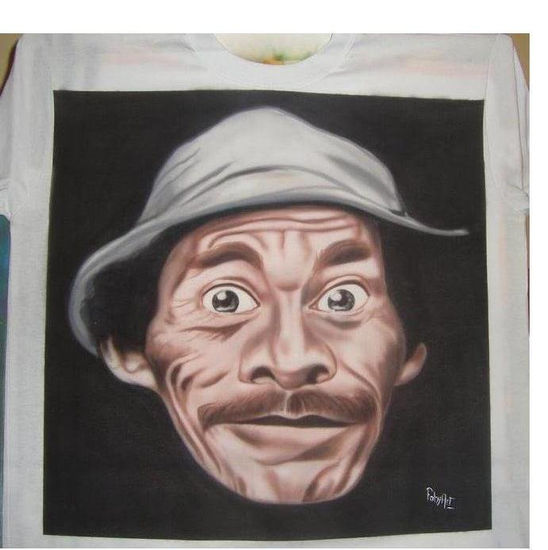 Don Ramon Acrylic Textile Portrait