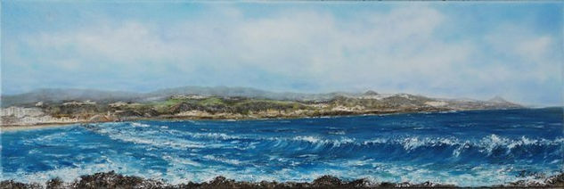 Las Canteras (Las Palmas de Gran Canaria) Oil Canvas Marine Painting