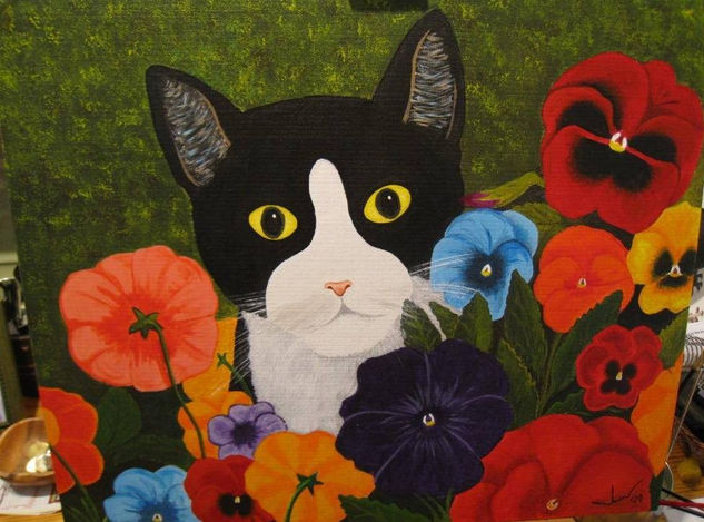 Gato Acrylic Canvas Animals