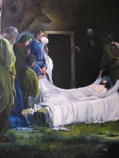 Junto al Sepulcro Oil Canvas