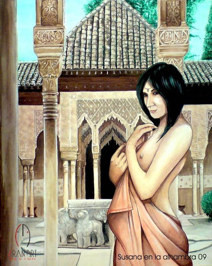 Susana en la Alhambra Acrílico Lienzo Desnudos