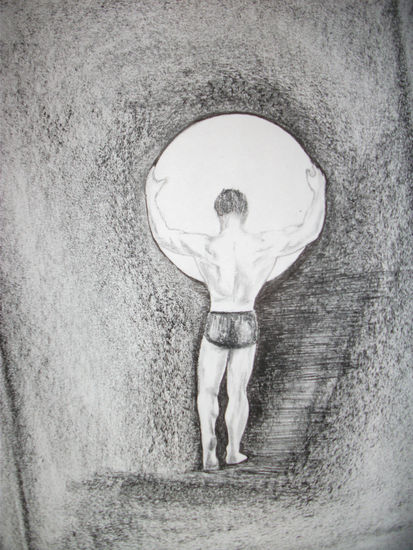 EL HOMBRE Y LA LUNA Charcoal