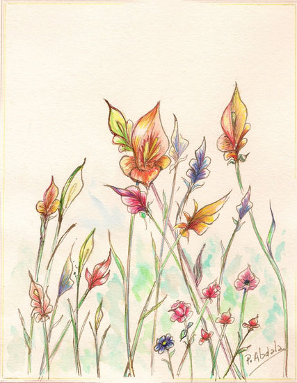 Flores XII Watercolour Card Floral Painting