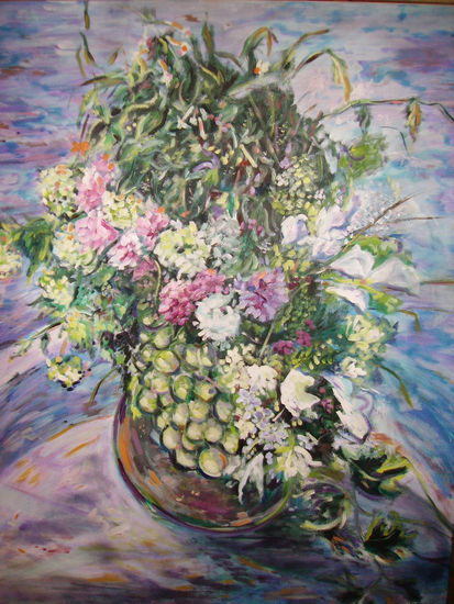 Explosión floral Oil Canvas Floral Painting