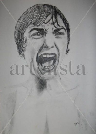 JANET LEIGH 1960-30X42 Charcoal