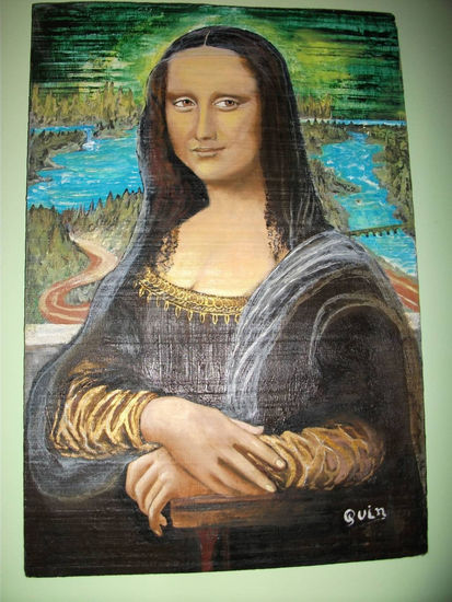 MONA LISA Oil Panel Portrait