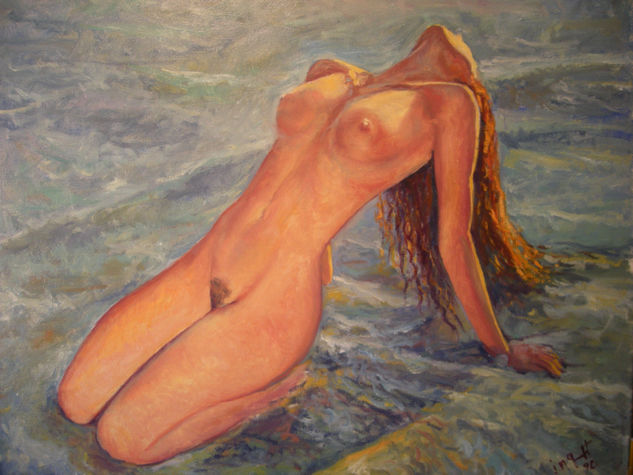 Sirena Óleo Lienzo Desnudos