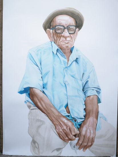 Viejito Oil Canvas Portrait