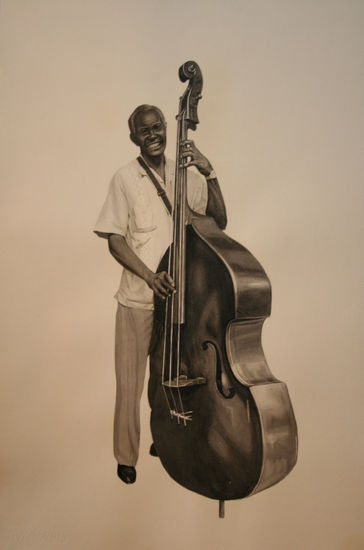 Músico Oil Canvas Portrait