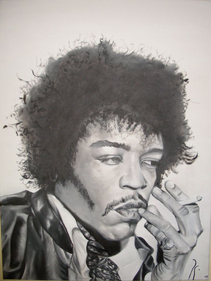 Jimi Hendrix Oil Canvas Portrait