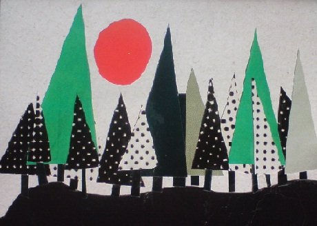 Paisagem com pinheiros Paper Landscaping