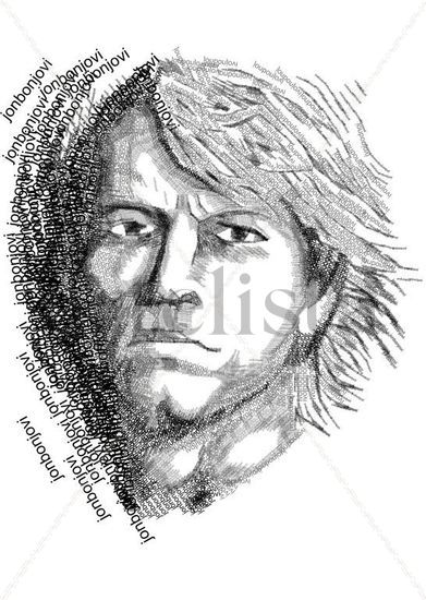 Bon Jovi - Retrato en Tipografía 