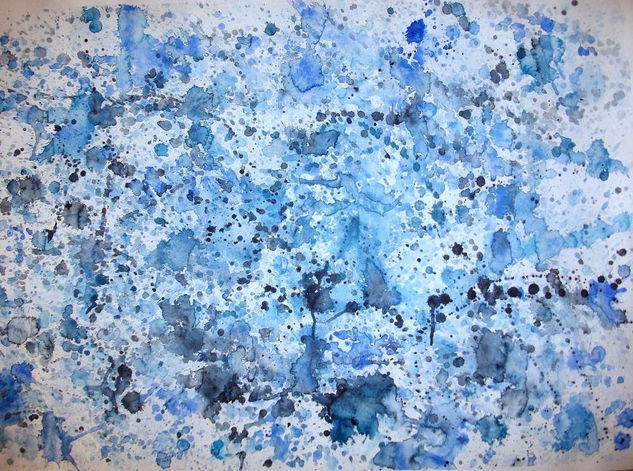 MONOCROMO AZUL DRIPPING & SPLASHING Watercolour Paper Others