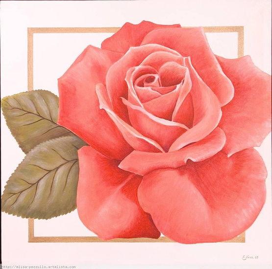 ROSA ROSA Acrylic Canvas Floral Painting