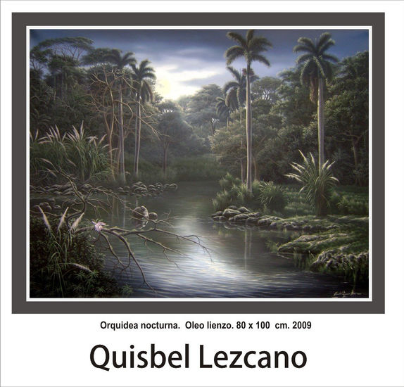 Orquidea Nocturna Oil Canvas Landscaping