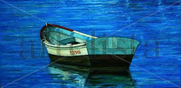 Barca Oil Canvas Marine Painting