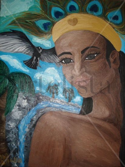 Ochun y el aura tiñosa Oil Canvas Landscaping